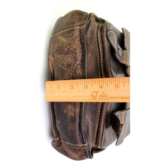 ROOMY Patricia Nash BROWN GENUINE LEATHER FLAP X-BODY SHOULDER BAG HANDBAG PURSE - Picture 12 of 16